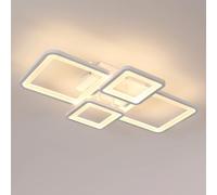 Mckalen Lámpara de Techo LED Moderna, 56W 6300LM Plafon Led Techo Cuadrada Design, Blanco Lámpara de Techo para Salon Comedor Cocina Dormitorio Sala de Estudio,Luz Blanca Cálida 3000K