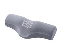 Mckenzie Almohada cervical de espuma viscoelástica para dormir, almohada de apoyo cervical con diseño de contorno ergonómico y puntos de masaje, refuerzo relajante para cuello y hombros, gris claro