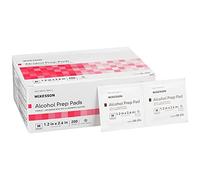 McKesson Alcohol Prep Pad Pdi de un solo uso Med individual paquete de 2 capas 200 no estériles, caja de 200