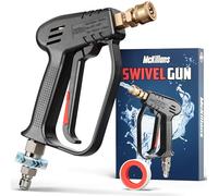 McKillans® Pistola de presión Corta con Giro, Mango de Alta presión con Enchufe Macho de 3/8" y acoplador rápido de 1/4", Pistola limpiadora de Alta presión Compatible con Pistola de Espuma,