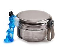 Mckkor Estuche para prótesis dentales a prueba de fugas, contenedor de dientes falsos, soporte de baño para dentaduras dentales, caja de almacenamiento para viajes, a prueba de fugas y tapa