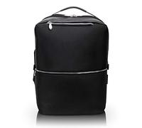McKlein EAST Side 1680D Nylon balístico con borde de cuero, nailon de 17 pulgadas, 2 en 1, portátil y tableta, mochila de viaje convertible y cuerpo cruzado, negro (78875)