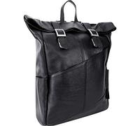 McKlein Mochila para ordenador portátil, de doble compartimiento, piel, tamaño medio, negro - KENNEDY 88735