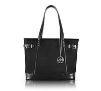 McKlein, N Series, ARIA, Nano Tech-Light Nylon con borde de cuero, Nylon para mujer, Negro (17565)
