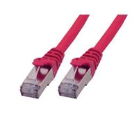 MCL - Cable de Red S/FTP (2 m, Cat 6A, Revestimiento LSZH), Color Rojo