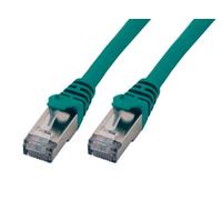 MCL - Cable de Red S/FTP (Cat 6A, 2 m), Color Verde