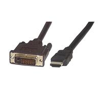 MCL MC381-5M Adaptador de Cable de vídeo HDMI DVI-D Negro - Adaptadores de Cable de vídeo (5 m, HDMI, DVI-D, Negro, Macho/Macho)