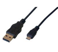 MCL MC922AHB-2M - Cable USB (2 m, USB A, Micro-USB B, Male Connector/Male Connector, Negro)