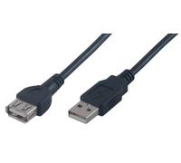 MCL MC922AMF-2M/N - Cable USB (Macho/Hembra, 2m, Negro)
