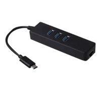 MCL Samar USB Tipo-C Gigabit Ethernet+hub 3 Puertos