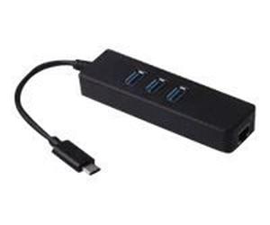 MCL Samar USB Tipo-C Gigabit Ethernet+hub 3 Puertos
