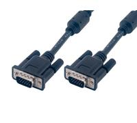 MCL TIKOO Câble S-VGA HD15P mâle/mâle surblindé - 50 m - Noir (MC340B/15P-50M)