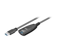 MCL USB 3.0, M/FM, 3m - Cable USB (M/FM, 3m, 3 m, USB A, USB A, 3.0 (3.1 Gen 1), Male Connector/Female Connector, Negro)