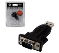 MCL USB2-118B Adaptador de Cable USB 2.0 RS232 Negro - Adaptador para Cable (USB 2.0, RS232, Male Connector/Male Connector, 1,8 m, Negro)