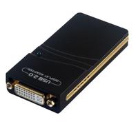 MCL USB2-DVIHR Adaptador de Cable USB 2.0 DVI-I/VGA Negro - Adaptador para Cable (USB 2.0, DVI-I/VGA, Female Connector/Female Connector, Negro)