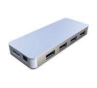 MCL USB3C-H104 hub de Interfaz USB 3.0 (3.1 Gen 1) Type-A 5000 Mbit/s Plata - Concentrador (USB 3.0 (3.1 Gen 1) Type-A, USB 3.0 (3.1 Gen 1) Type-A, 5000 Mbit/s, Plata, Aluminio, 135 mm)
