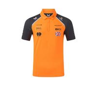 McLaren F1 Team Lando Norris - Polo oficial para piloto, temporada 2025, naranja y gris