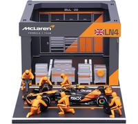 Mclaren Pit Stop F1 Diorama Auto Norris MCL38 Cambio Neumáticos Escala 1/43