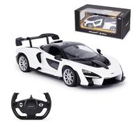 McLaren Senna - Coche teledirigido de juguete para niños y niños, escala 1:14, 2,4 GHz, color blanco