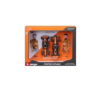 McLAREN SET F1 2X MCL38 TEAM MCLAREN N 4 WINNER MIAMI GP 2024 FIRST F1 VICTORY LANDO NORRIS + N 81 OSCAR PIASTRI ORANGE BLACK