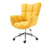 MCLIUJIA Silla Oficina Escritorio Silla De Oficina con Respaldo Medio Silla Giratoria Cómoda Ergonómica con Reposabrazos Soporte Lumbar De Altura Ajustable para Estudio Dormitorio(B)