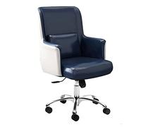 MCLIUJIA Silla Oficina Escritorio Silla De Oficina De Cuero Altura Ajustable Reclinable Diseño Bloqueable Almohada Lumbar Grande Silla De Computadora para Estudio Dormitorio(D)