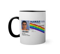 McLovin Hawaii Drivers License Fake ID Taza de color negro con mango a juego 330ml