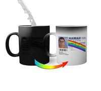 McLovin Hawaii Drivers License Fake ID Taza mágica | Funny Novelty Tazas mágicas 330ml