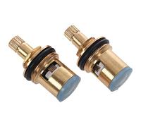 MCMILEE 2 Piezas 1/2 Pulgada 20 Dientes Cartucho de Grifo de CeráMica Disco VáLvula de Cuarto de Vuelta Reemplazo Caliente FríO