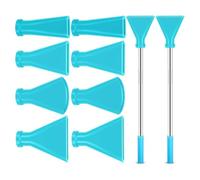 MCMILEE 8 Piezas de Suministros de Pintura Acrílica para Vertido, Juego de Boquillas de Acero Inoxidable para Popotes, Herramientas para Arte Fluido, para Arte Fluido Bloom Blue.