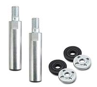 MCMILEE Biela de ExtensióN de Amoladora Angular, Eje de ExtensióN de Pulidora Rotativa de Rosca M10 con Tuerca de Bloqueo de de 4 Piezas