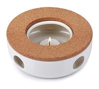 MCMILEE Calentador de Tetera, Salvamanteles de CeráMica con CojíN de Corcho, Calentador de Velas para Teteras, Jarras, Jarra, Adecuado