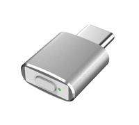 MCMILEE Mouse Jiggler USB C, Indetectable, Automático, Tipo C, 3 Modos de Movimiento, Sin Necesidad de Controladores, para Mantener la Computadora, Color Plateado