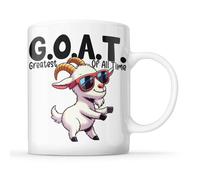 McMug - G.O.A.T. - Greatest of All Time - Divertida taza de cabra, cerámica, 11 onzas líquidas