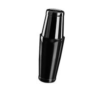 MCMUZKZS 2 Piezas Coctelera Mezclador de Cócteles Vaso Metálico Vaso Mezclador Compatible entre Sí Acero Inoxidable 304 Adecuado para Bar Profesional, Negro, tal como se describe