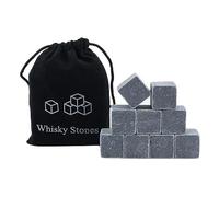 MCMUZKZS 9x Piedras de Whisky, Cubitos de Hielo Reutilizables para Café, Té Y Otras Bebidas. Mantén Tu Bebida Fresca.