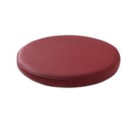 MCMUZKZS Cojín Alto para Taburete, Almohadilla para Asiento de Suelo de 36 Cm, de Piel Sintética PU, Suave Y Ligero, Redondo, Tipo Tatami, para Cocina, Salón D, Rojo Oscuro, Individual