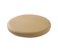 MCMUZKZS Cojín Alto para Taburete, Almohadilla para Asiento de Suelo de 36 Cm, de Piel Sintética PU, Suave Y Ligero, Redondo, Tipo Tatami, para Cocina, Salón D, Beige, Individual