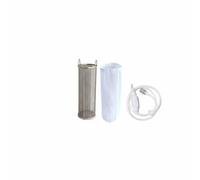 MCMUZKZS Colador de Acero Inoxidable para Bebidas Fermentadas Cesta Filtrante Soporte Múltiple y Malla Resistente Adecuado para Cocina Doméstica y Preparación de Fermentos, 8CM, Bolso Cucharón Paja
