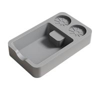 MCMUZKZS Dispensador de Espresso, Soporte con Rejilla Fácil de Limpiar, Caja de Almacenamiento de Café, Estación de de Café, Gris, Individual