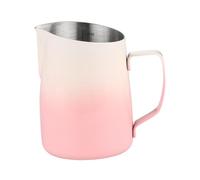 MCMUZKZS Jarra para Espumar Leche, Taza para Espumar Leche, Fácil de Usar, Taza para Espresso, Latte Art, Chocolate Caliente, Lattes, Matcha, Cafetería, Rosa, tal como se describe