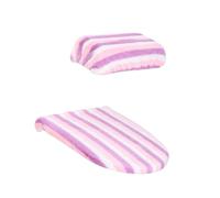 MCMUZKZS Juego de Fundas para Asiento de Inodoro, Alfombrilla para Asiento de Inodoro, Almohadilla Universal Lavable Y Flexible para Asiento de Inodoro, Funda, Lila Blanca, Individual