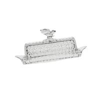 MCMUZKZS Mantequera de Cristal, Recipiente para, Utensilios de Cocina, Tapa Antipolvo, Soporte para Pasteles, Congelador, Cocina, Hotel, Claro, tal como se describe