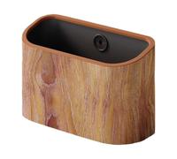 MCMUZKZS Mini Papelera, Cesto de Basura, Extraíble, Pequeño, de Doble Capa, Papelera de Encimera, Cubo de Basura para Tocador, Coche O Mesa de Centro, Color Madera, Individual