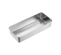 MCMUZKZS Molde para Lasaña, Bandeja para Pasteles, Resistente, Gruesa, de Acero Inoxidable, para Hornear, Ideal para Guisos, Horno Tostador Y, 33x15x6cm, tal como se describe