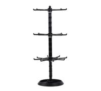 MCMUZKZS Rotating Keychain Rack Giratorio Plástico con Brazos Exteriores en Disposición Rueda para Almacenar Llaveros y Sobre Mostrador O Mesa Vertical, Negro, size to 3