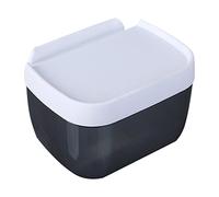 MCMUZKZS Soporte de Papel Higiénico de Pared con Estante, Caja de Almacenamiento Sin Perforaciones, Dispensador Autoadhesivo, negro