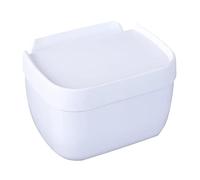 MCMUZKZS Soporte de Papel Higiénico de Pared con Estante, Caja de Almacenamiento Sin Perforaciones, Dispensador Autoadhesivo, Blanco