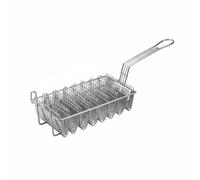 MCMUZKZS Taco Soporte para Tortillas Fabricado con Acero Inoxidable Anticorrosión Portador de Diseño Desmontable Cesta Freidora con Gancho Práctico Adecuado, 304 Ss 8-Cuadrícula V