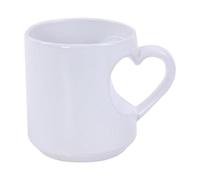 MCMUZKZS Taza de Café Taza Cerámica Taza con Asa Taza Divertida Cambio de Color Taza Reutilizable para Desayuno Té Leche Apta para Mujeres Hombres Regalo, Blanco